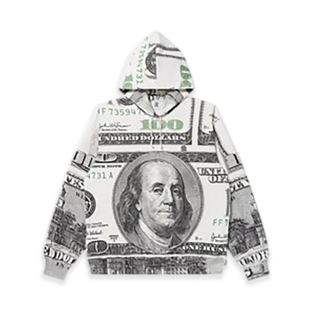 BlackEyePatch Small OG Hundreds Patterned Hoodie "White"