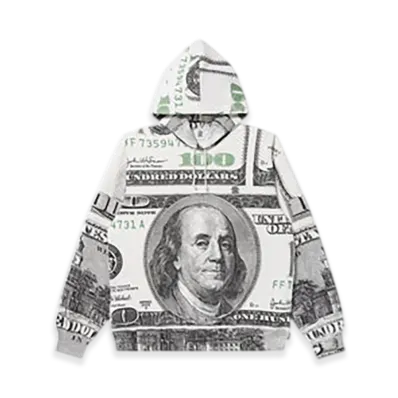 BlackEyePatch Small OG Hundreds Patterned Hoodie "White"