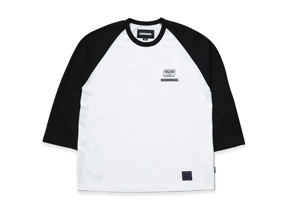 NEIGHBORHOOD x M&M . Classic Raglan 3Q "Black"