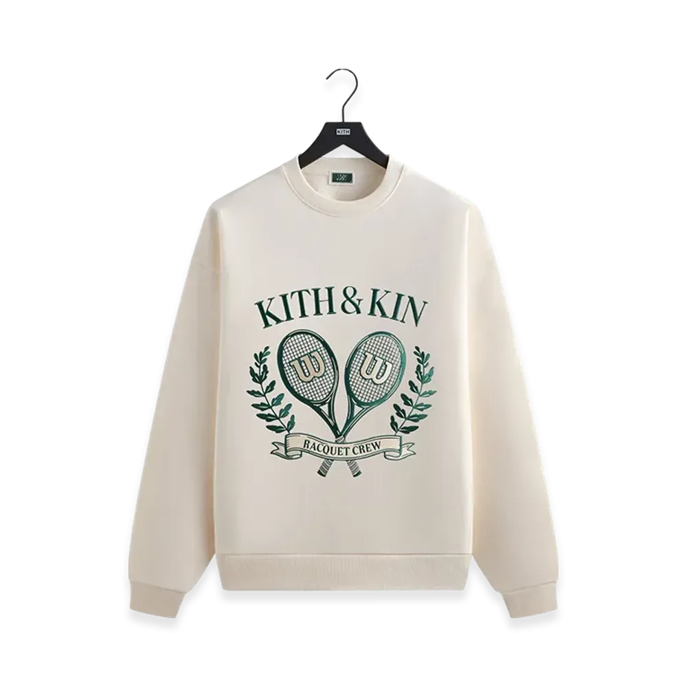 Kith x Wilson Racquet Crew Nelson Crewneck "Sandrift"