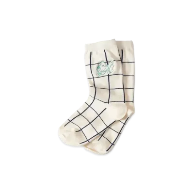 graniph x Tom and Jerry Hide And Seek Middle Socks "Ivory"