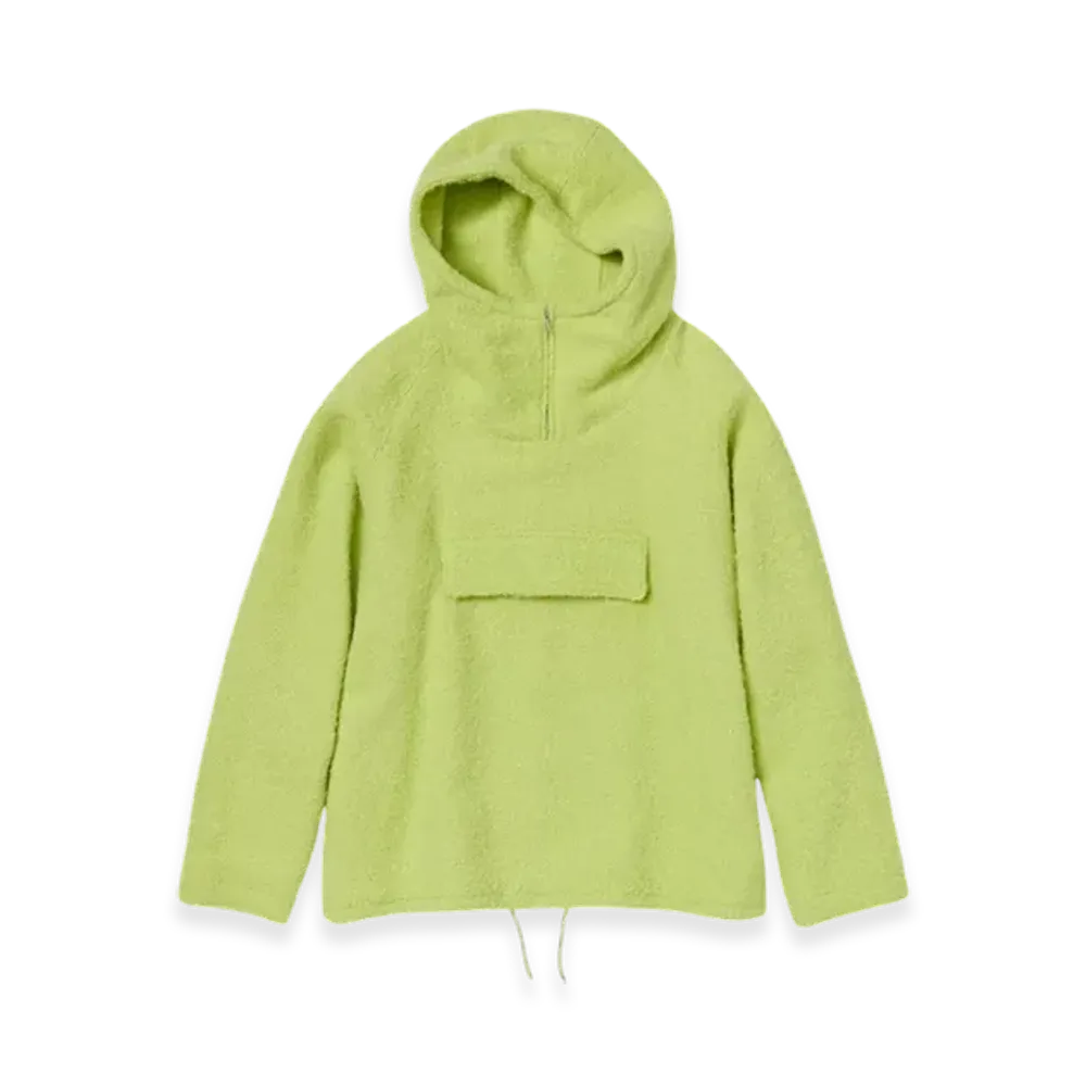 AURALEE Alpaca Wool Leno Cloth P/O Parka "Lime Green"