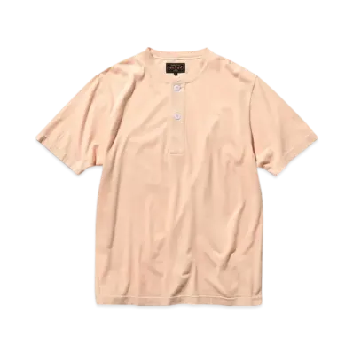 BEAMS Henley Neck Tee 30 "Pink"