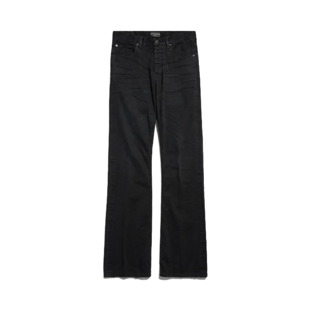 BALENCIAGA Women's Low Waist Straight Pants in Lightweight Japanese Denim "Black"