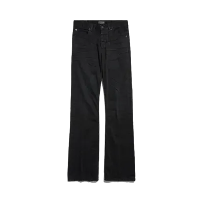 BALENCIAGA Women's Low Waist Straight Pants in Lightweight Japanese Denim "Black"