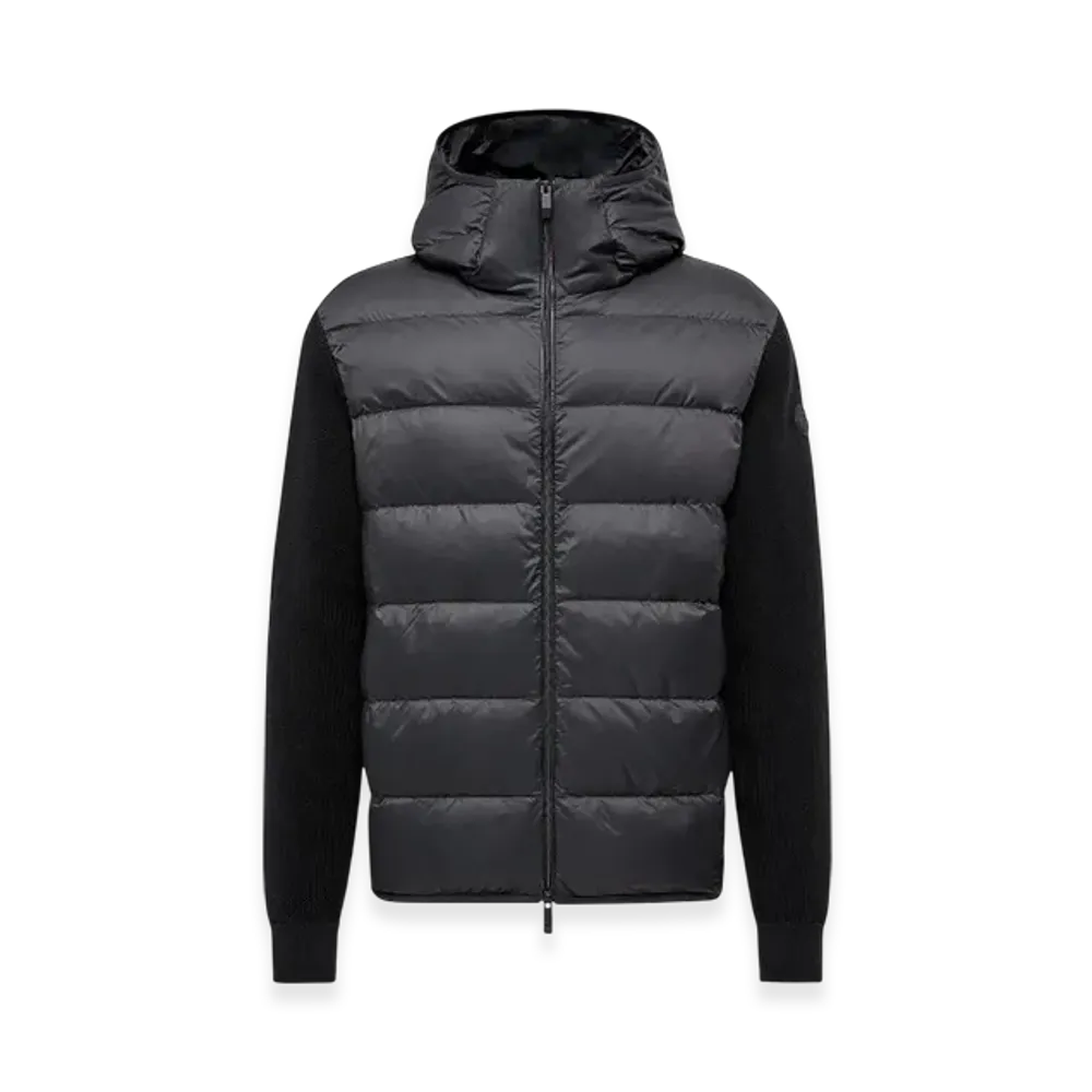 MONCLER Padded Cotton Zip-Up Hoodie "Black"