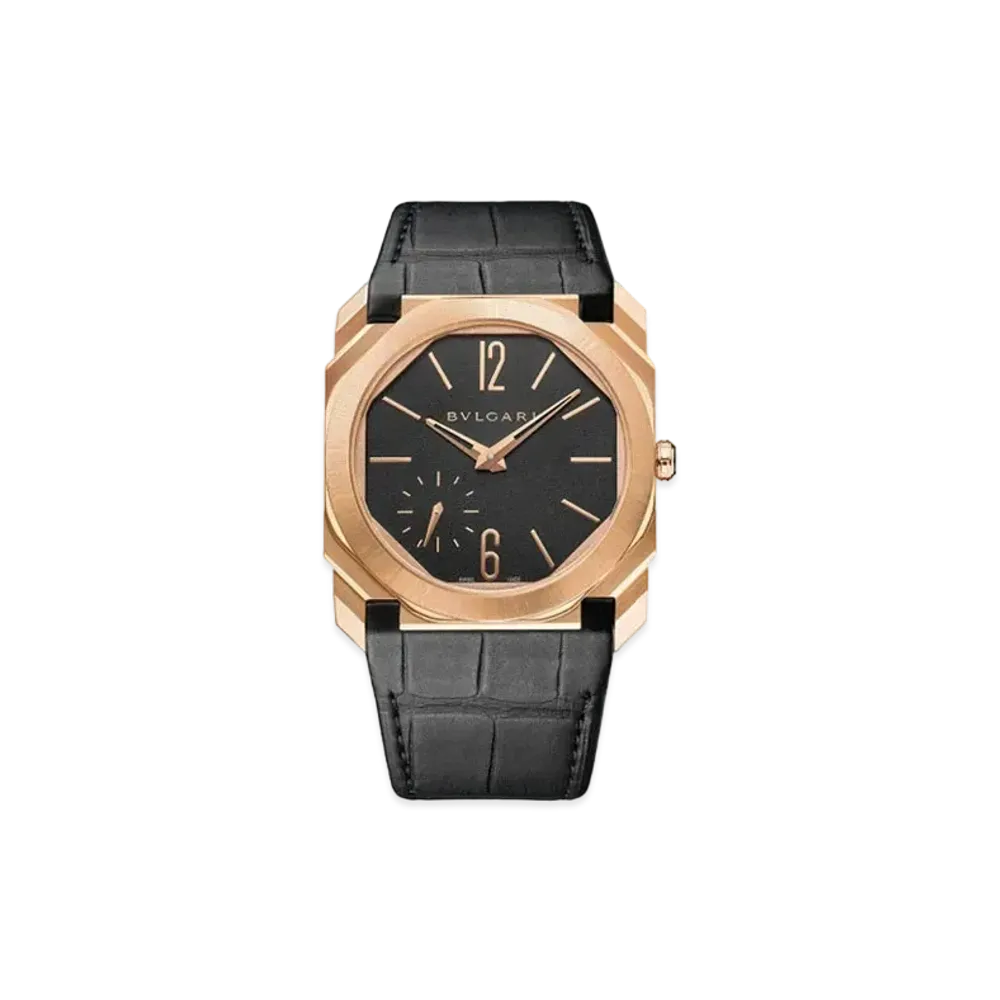BVLGARI Octo Finissimo Watch "Pink Gold/Black"