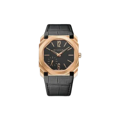 BVLGARI Octo Finissimo Watch "Pink Gold/Black"