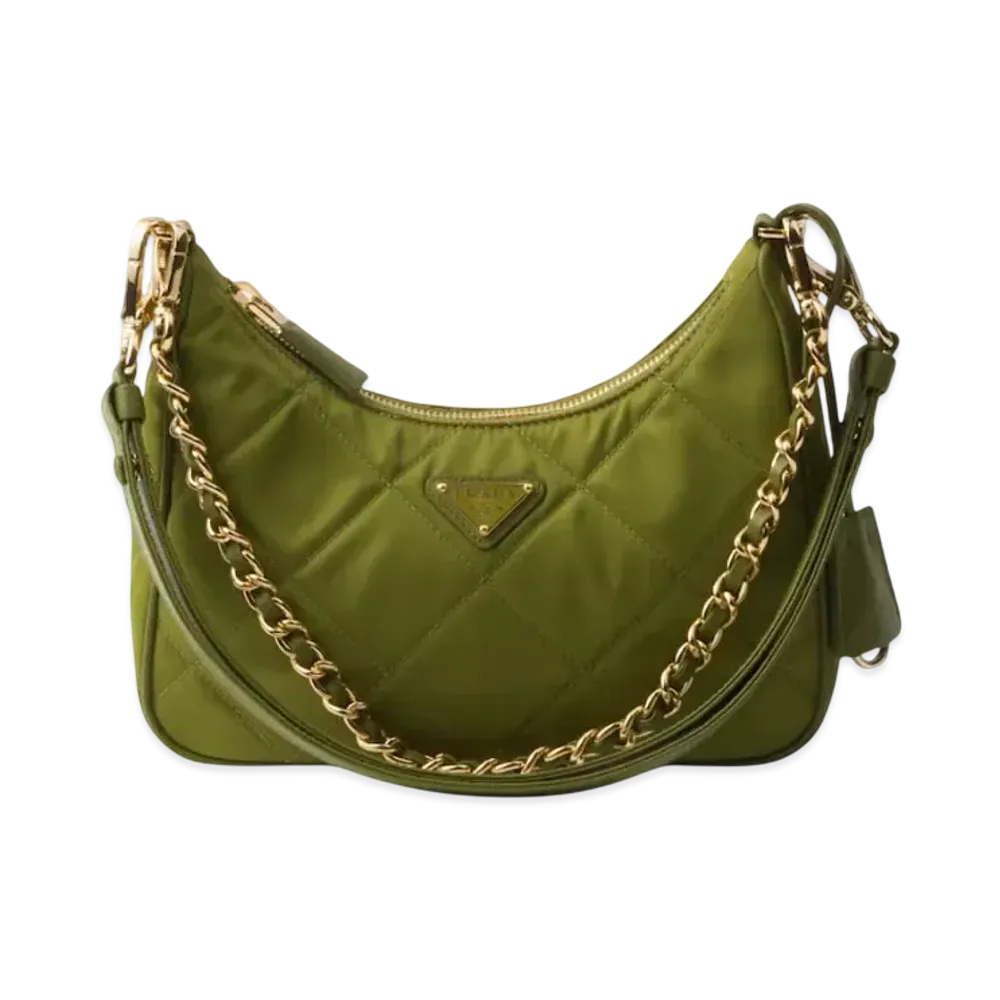 PRADA Re-Edition 1995 Chaine Re-Nylon Mini-Bag "Olive"