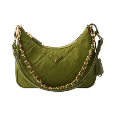 PRADA Re-Edition 1995 Chaine Re-Nylon Mini-Bag "Olive"