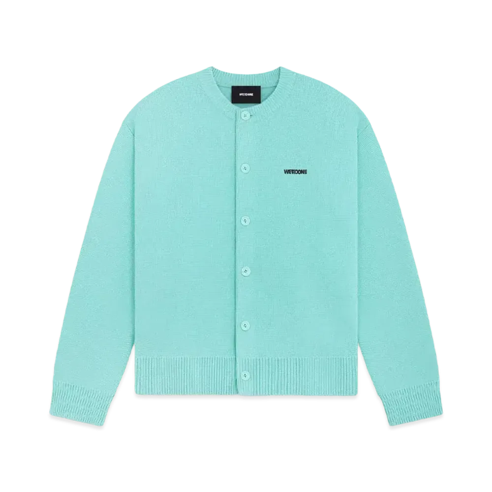 WE11DONE Logo Knit Cardigan "Mint"