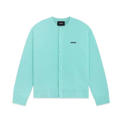 WE11DONE Logo Knit Cardigan "Mint"