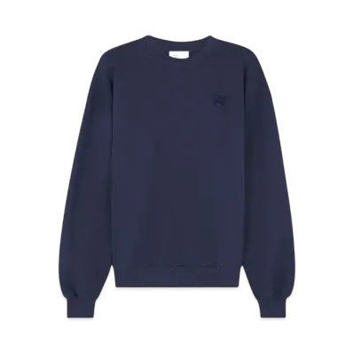Maison Kitsune Women'S Bold Fox Head Patch Comfort Sweatshirt "Ink Blue"