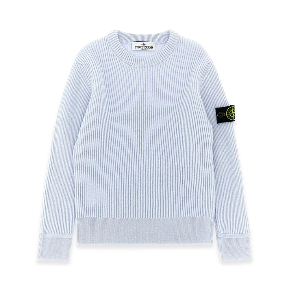 Stone Island Kids Ribbed Sweater "Light Blue"