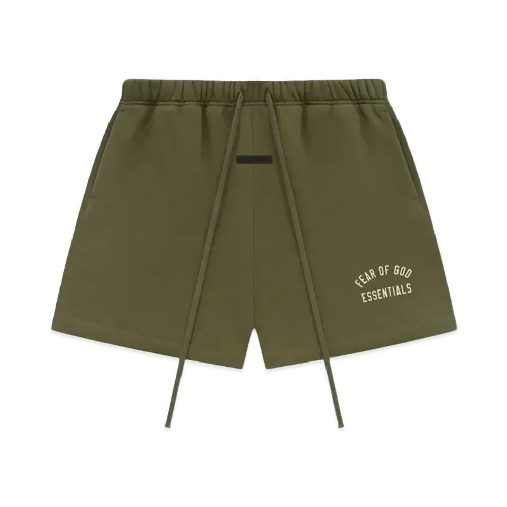 FEAR OF GOD ESSENTIALS Fleece Soccer Short "Military"