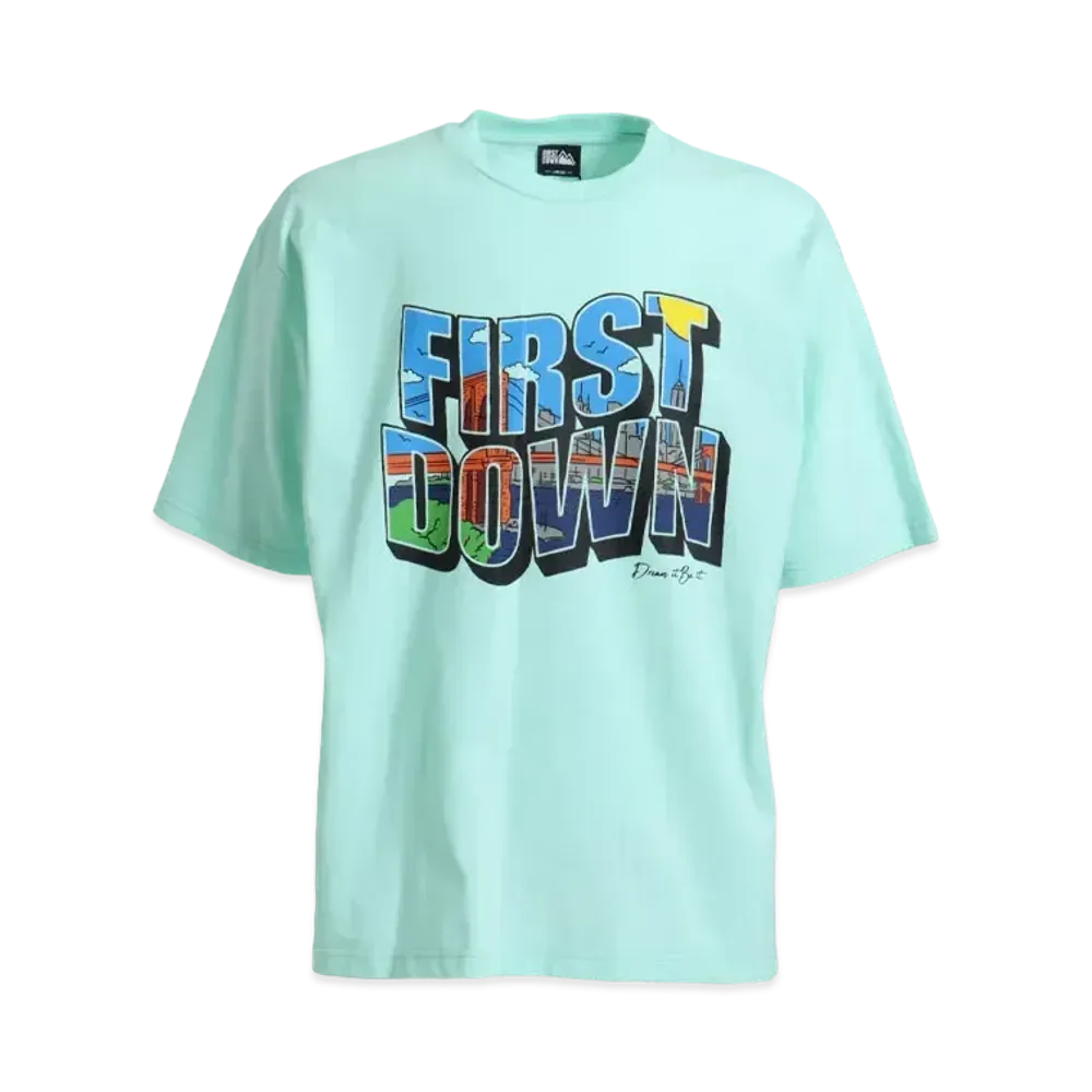 FIRST DOWN ART S/S T "Light Mint"