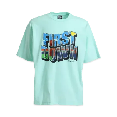 FIRST DOWN ART S/S T "Light Mint"