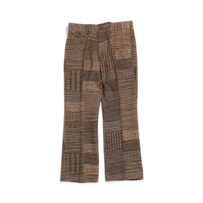Needles F.P. BOOT-CUT TROUSER - W/N MULTI PATTERN JQ. "Brown"