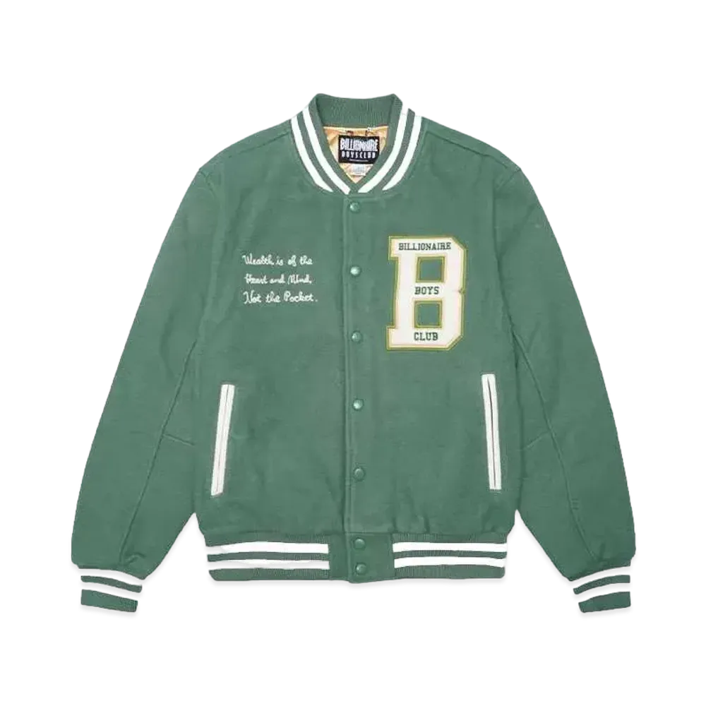 BILLIONAIRE BOYS CLUB BB EARTHLING VARSITY JACKET "COMFREY"