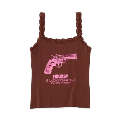 BlackEyePatch WOMEN x MOUSSY Bep Gun Graphic Camisole "Brown"