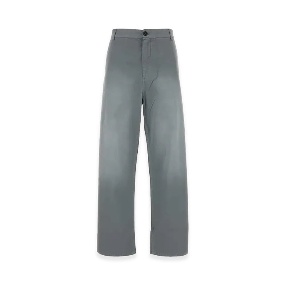 MIU MIU Women's Cotton Chinos Trousers "Gray"