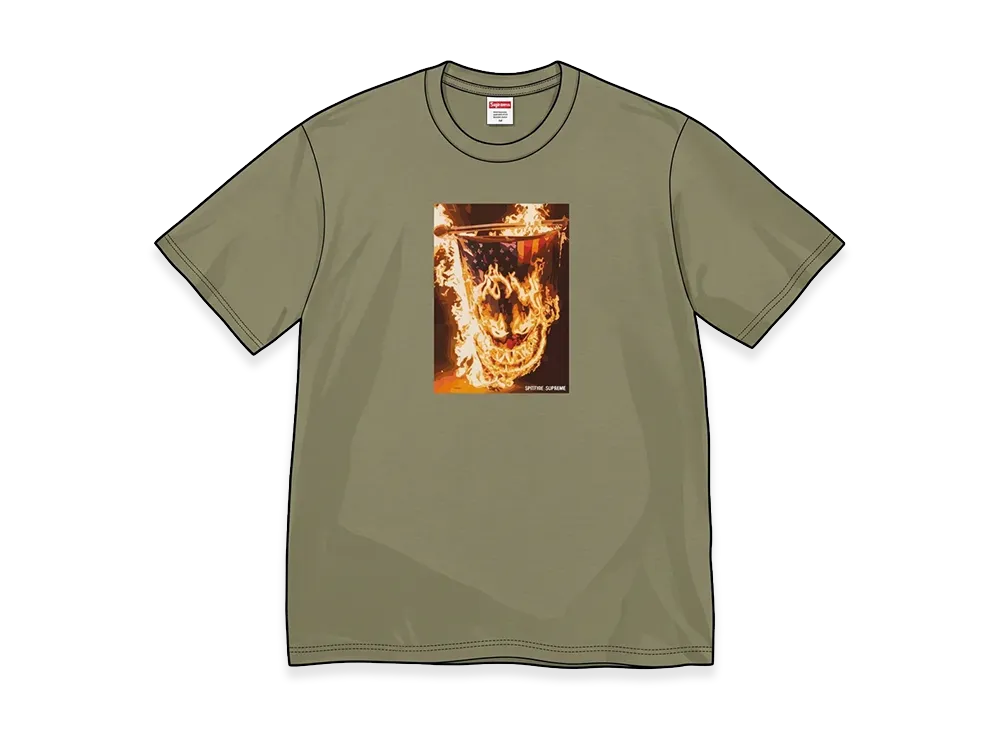 Supreme x Spitfire Flag Tee "Light Olive"