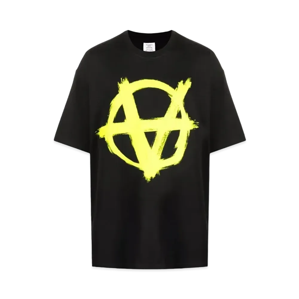 VETEMENTS Anarchy T-shirt "Black Neon Green"