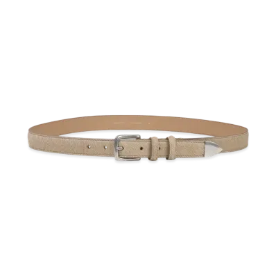 Paul Smith Hair Textured Leather Punterbelt "Beige"