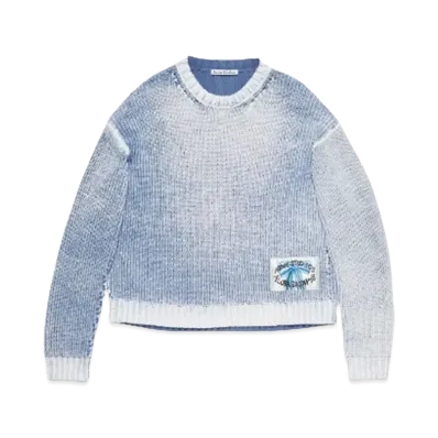Acne Studios Crew Neck Sweater "Old Blue/White"
