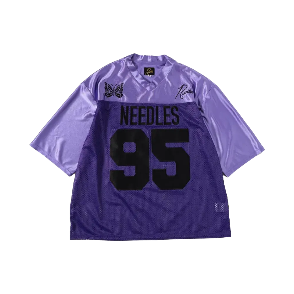 NEEDLES x BEAMS 別注 Football T-Shirt "Purple"