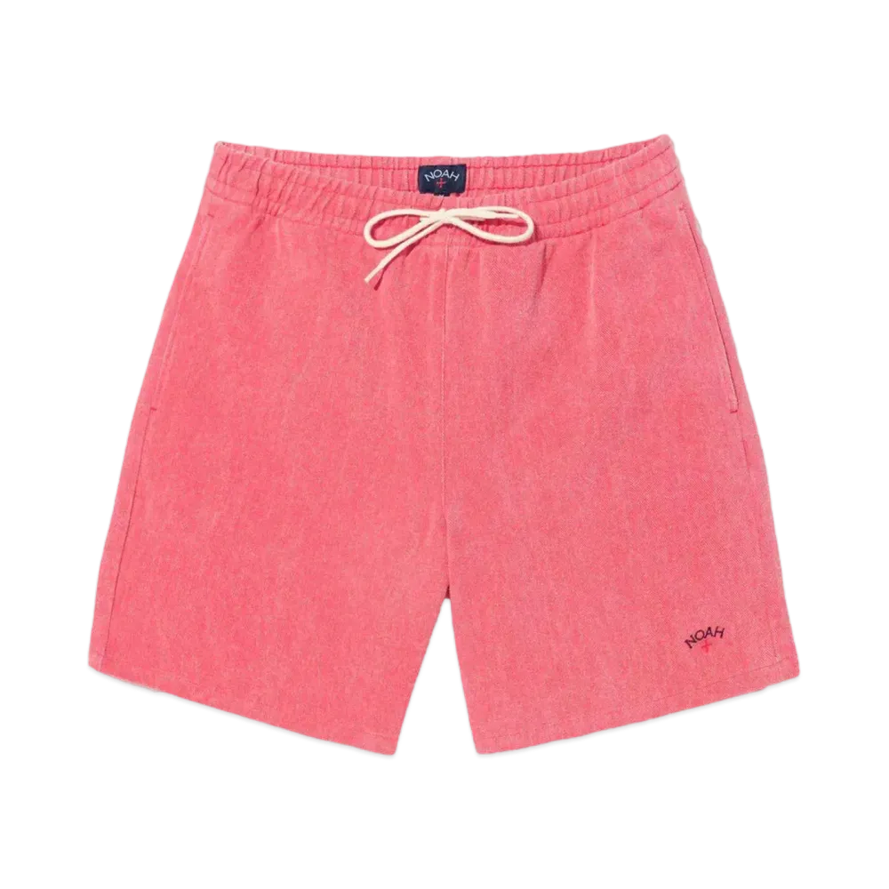 Noah Recycled Cotton Twill Short "Red"