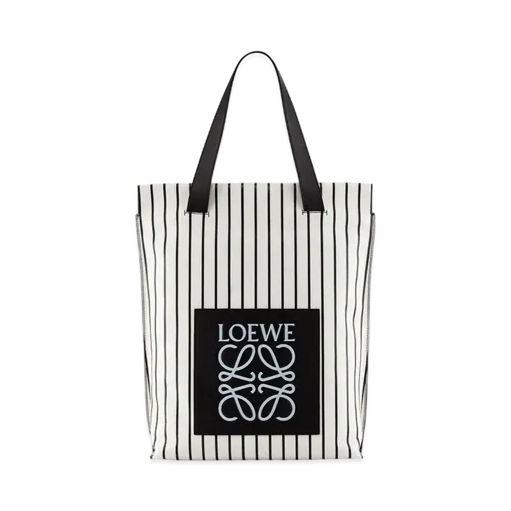 LOEWE Stripe Shopper Bag "Black/White"