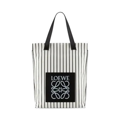 LOEWE Stripe Shopper Bag "Black/White"