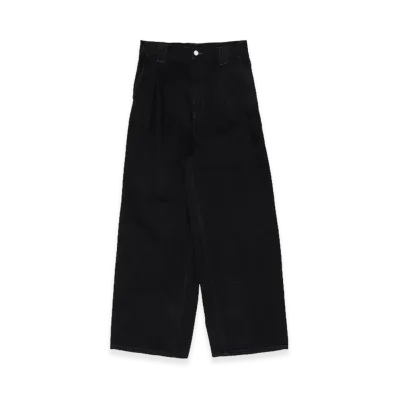 YOKE Denim 3pleated Wide-leg Trousers "Black"