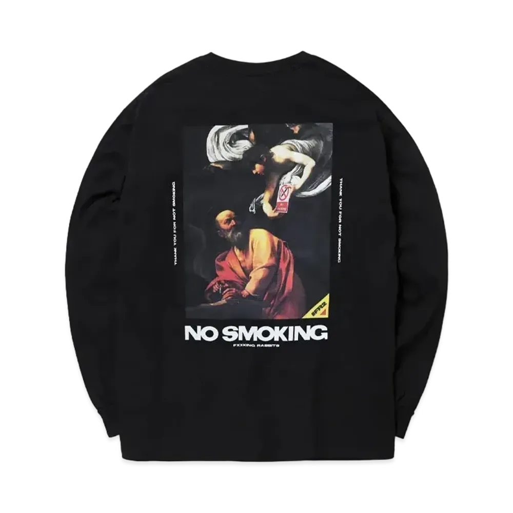 FR2 No smoking Long sleeve T-shirt "Black"