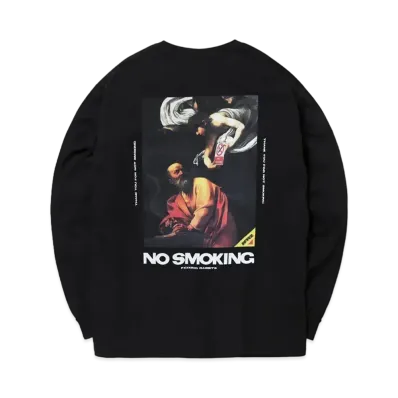 FR2 No smoking Long sleeve T-shirt "Black"