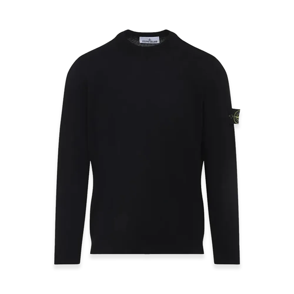 Stone Island Certified Virgin Wool Sweater "Black"