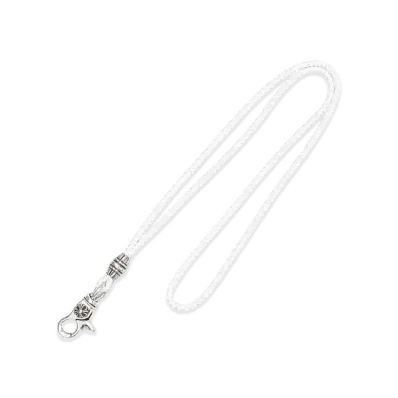 Chrome Hearts Lanyard Cross Clip Holder Neckless "Silver/White" "Silver/White"