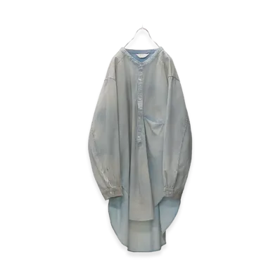 ANCELLM Chambray Long Shirt Dress "Indigo"