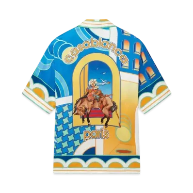 Casablanca Paysage Silk Shirt "Multi"