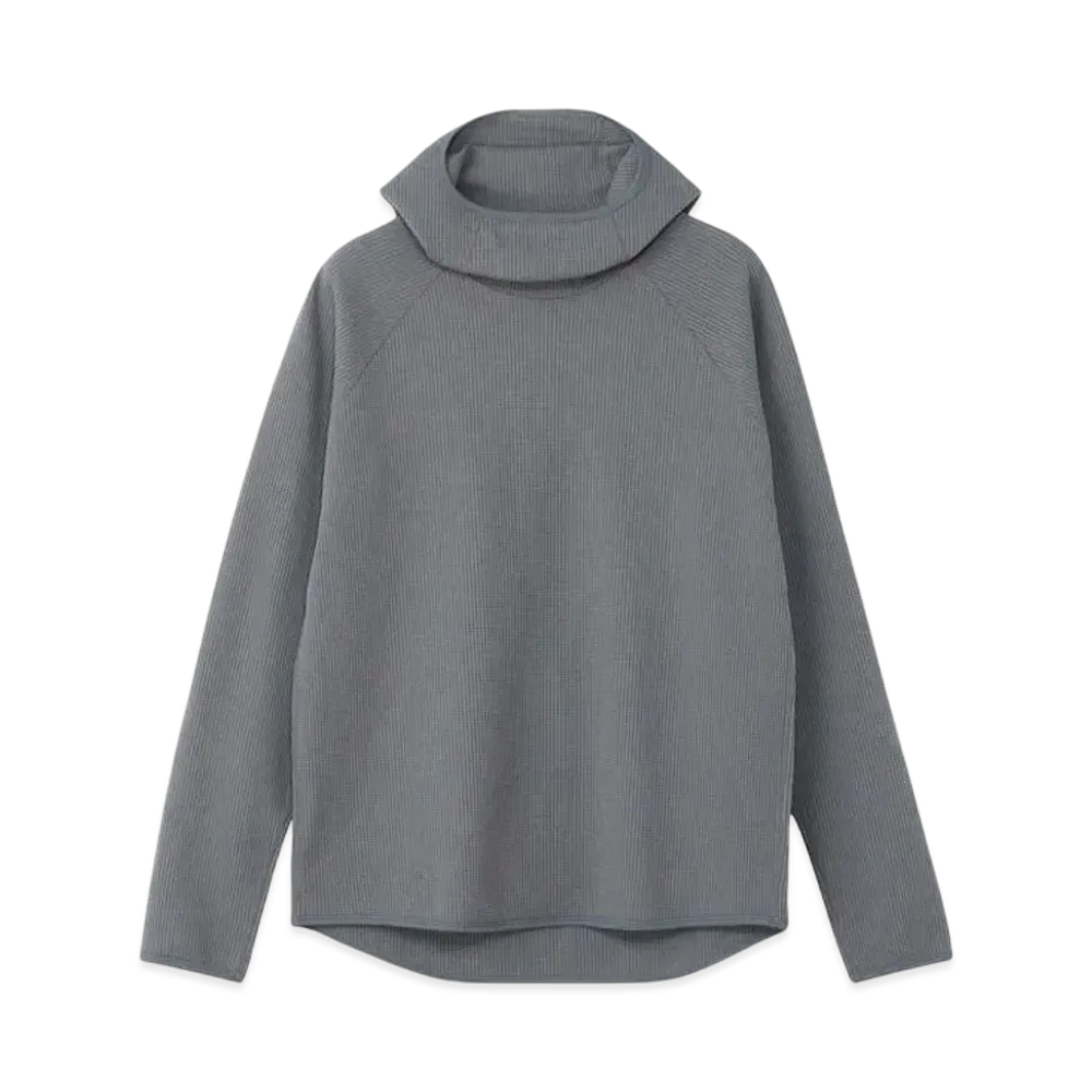 Goldwin Waffle Light Long Sleeve Hoodie (Unisex) "Cloud Gray"