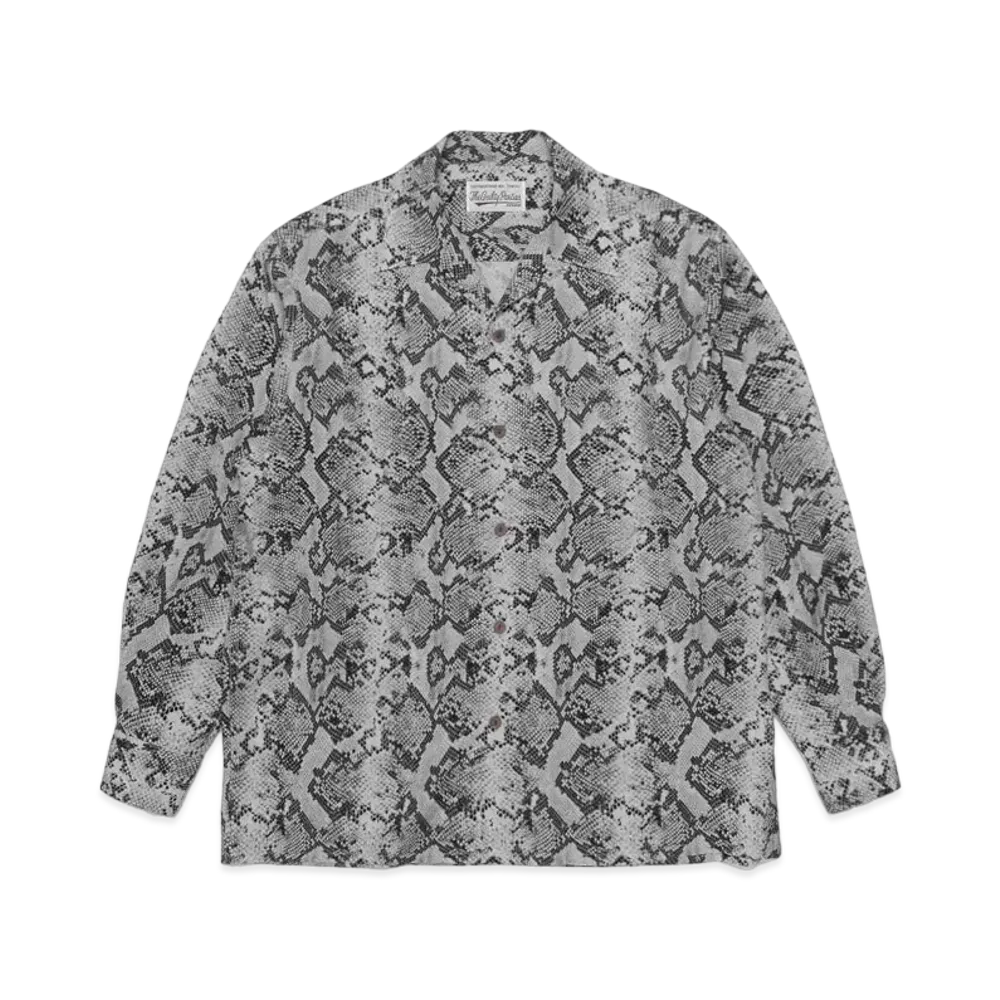 WACKO MARIA PYTHON OPEN COLLAR SHIRT "Grey"