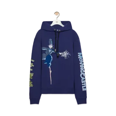LOEWE x Howl's Moving Castle Turnip Head Hoodie In Cotton "Navy Blue"