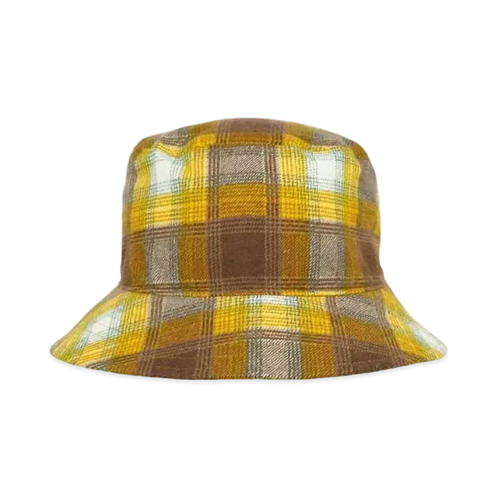 MASSES BUCKET HAT PLAID "MUSTARD"