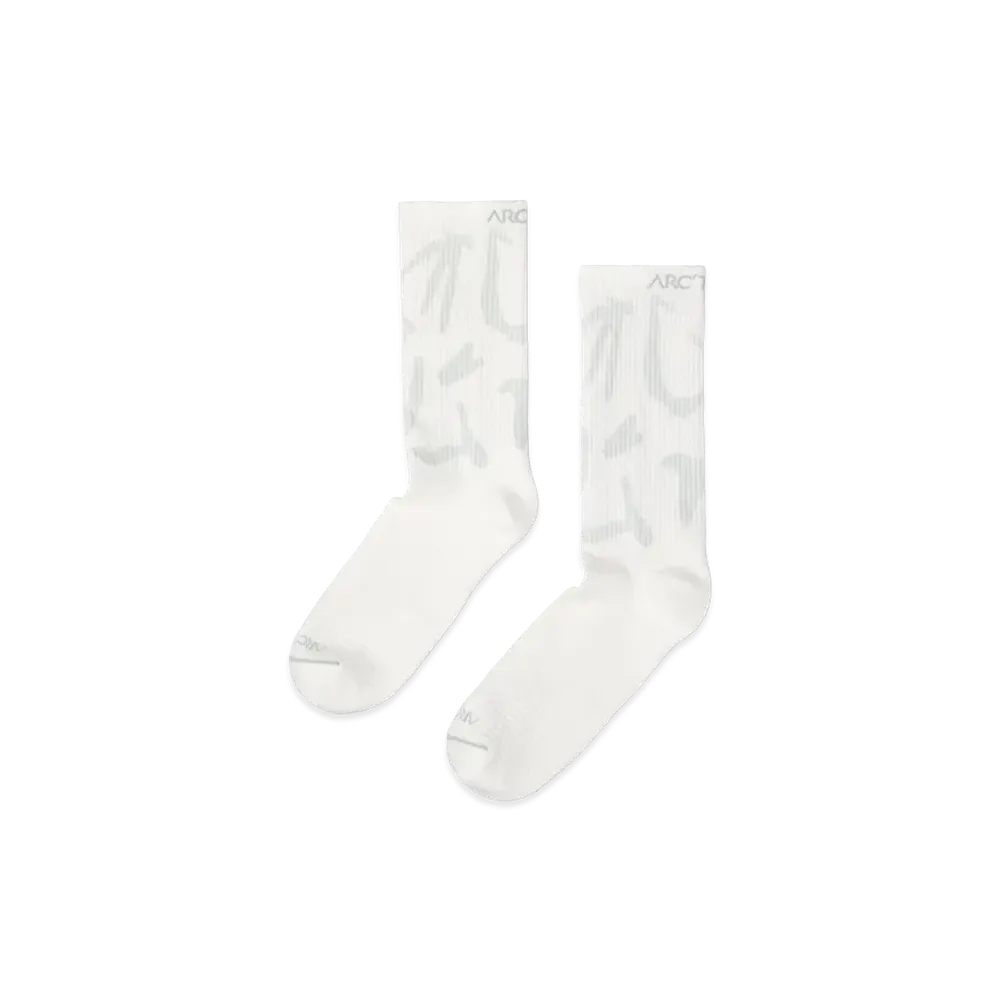 ARC'TERYX Synthetic Mid Grotto Sock "White/Pearl Gray" X000010466