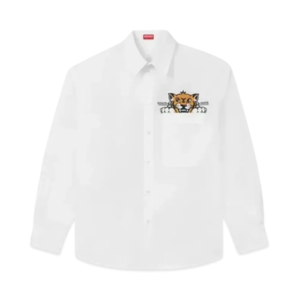 KENZO 'Happy Tiger' Casual Shirt "White"