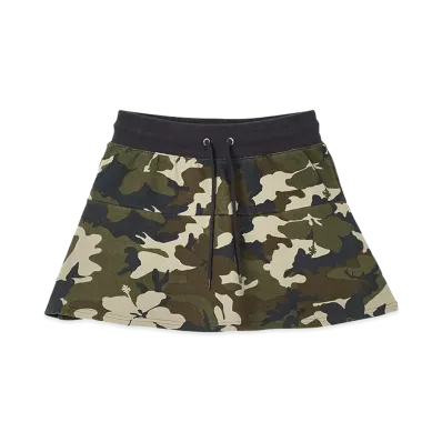 X-Girl Women's Hibiscus Camouflage Sweat Skirt "Camo"