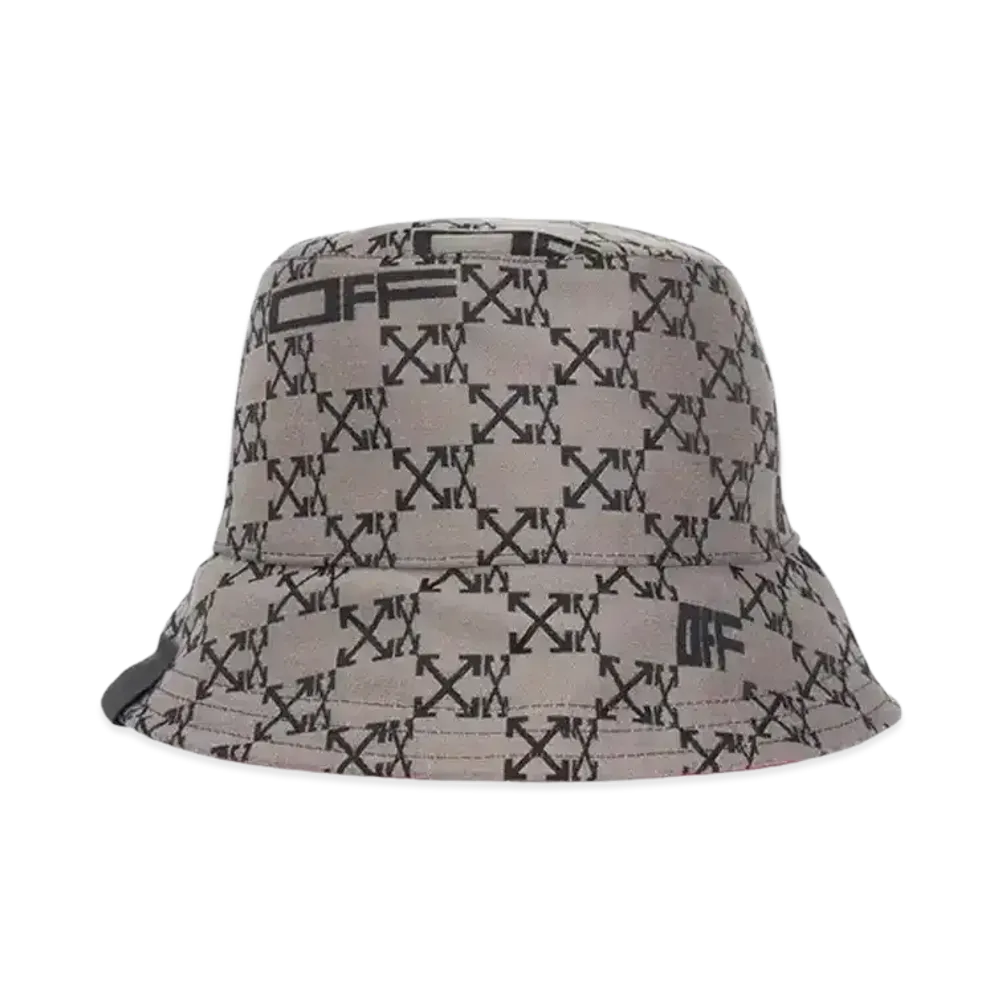 Off-White Monogram Reversible Bucket Hat "Brown/Fuchsia"