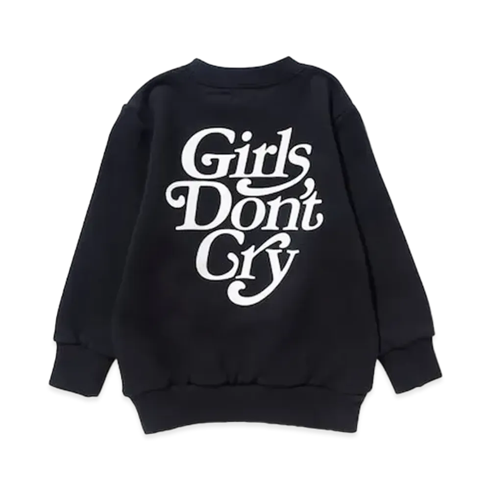 Girls Don't Cry Sweat Crew (100-130size) "Black" / VERDY