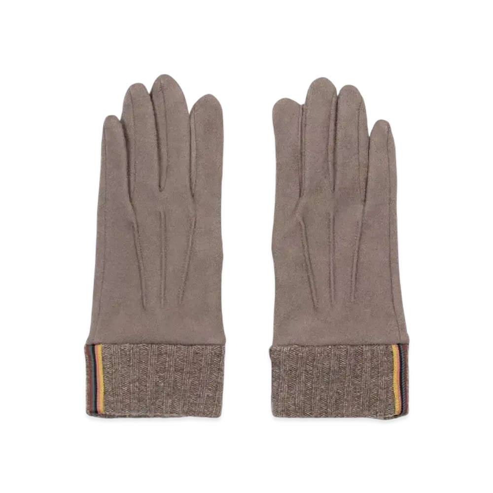 Paul Smith Artist Stripe Rib Gloves "Beige"